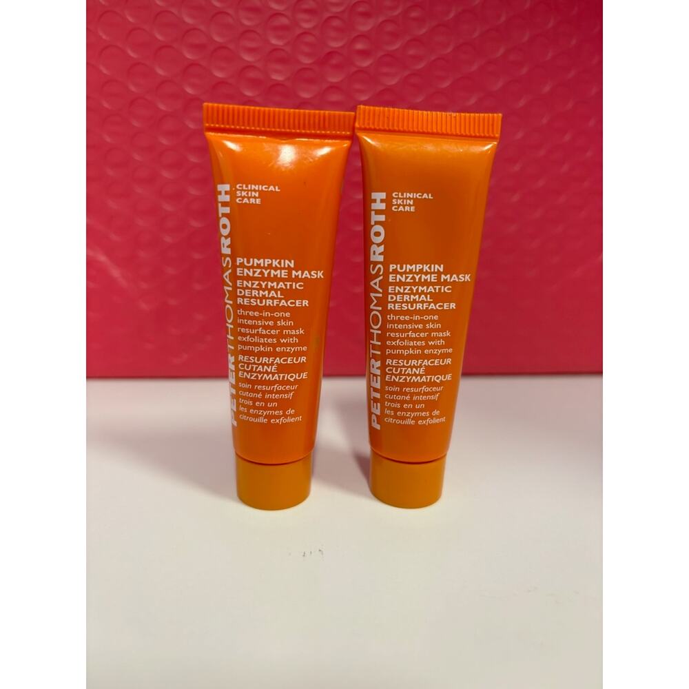 2x Peter Thomas Roth Pumpkin Enzyme Mask enzymatic dermal resurfaced bundle